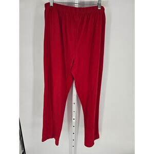 White Stag Red Cotton Blend Elastic-Waist High-Rise Pull-On Trousers Size XLP